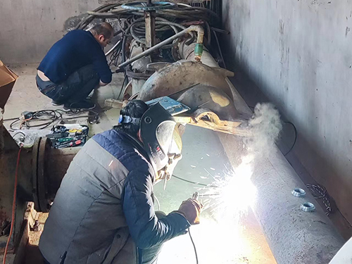 電磁流量計安裝現場